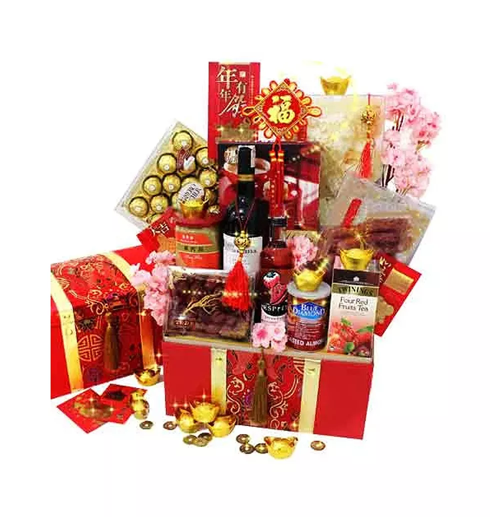 Royal Treasure Gourmet Hamper with Wine
