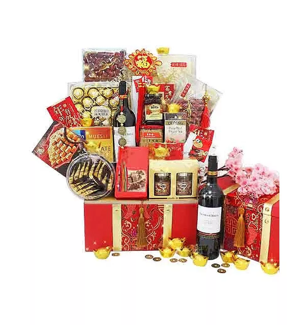 Bountiful Treasure Gourmet N Wine Gift Hamper