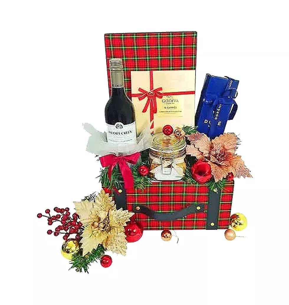 Family Favorite Gift Box of Wine N Delicacies