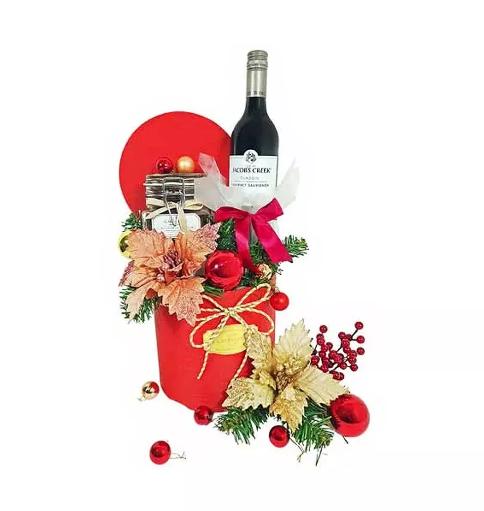 Festive Collection Wine Treat with Cookies