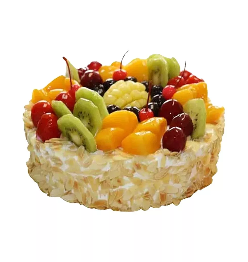 Layered Vanilla Flavored Fruits Cake