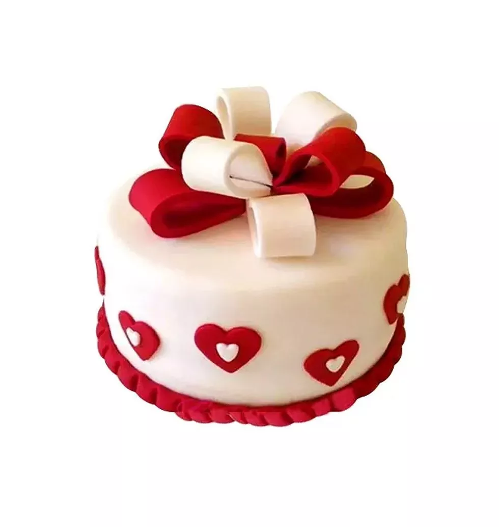 Enjoyable Love Ribbon Cake